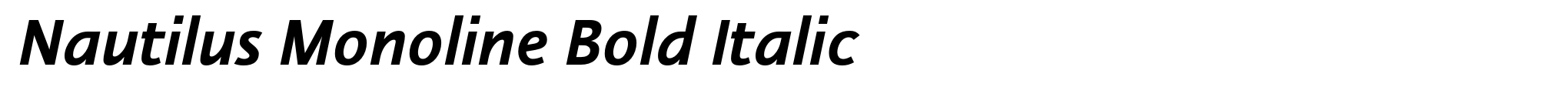 Nautilus Monoline Bold Italic image